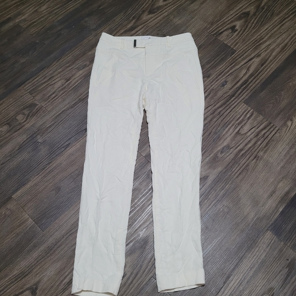 Helmut Lang Ivory Trousers Wool Blend